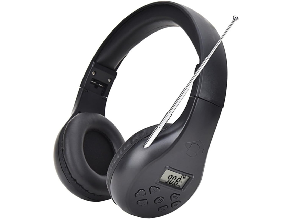 Fones De Ouvido Pessoais Com Rádio Fm, Função De Memória Canais E Design Dobrável Modelo Supra Auricular Em Plástico