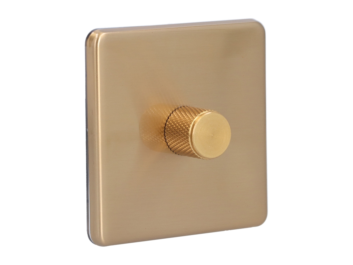 Interruptor Dimmer de Luz de Latón Cepillado Resistente a Rasguños Durável para Hogar Ac220v | S/MARCA
