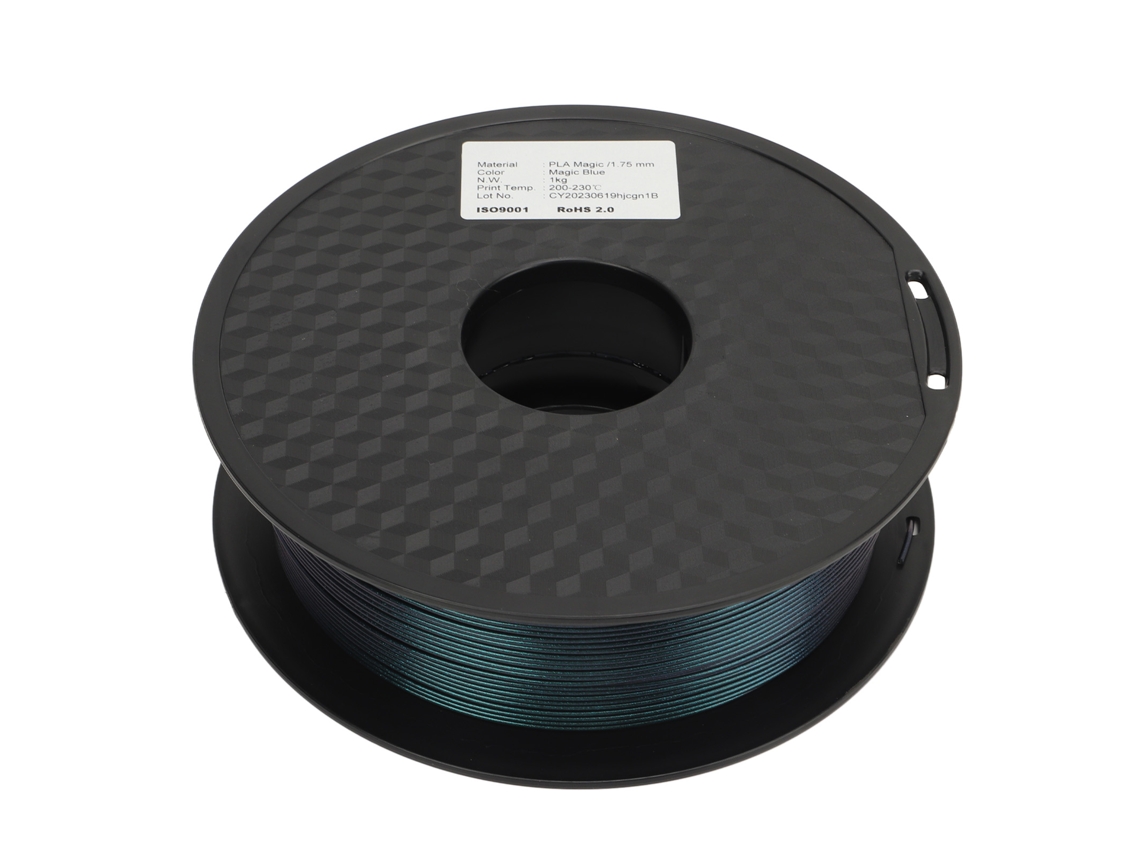 Filamento PLA Azul 1.75mm Alta Transparência Brilho Resistente à Água