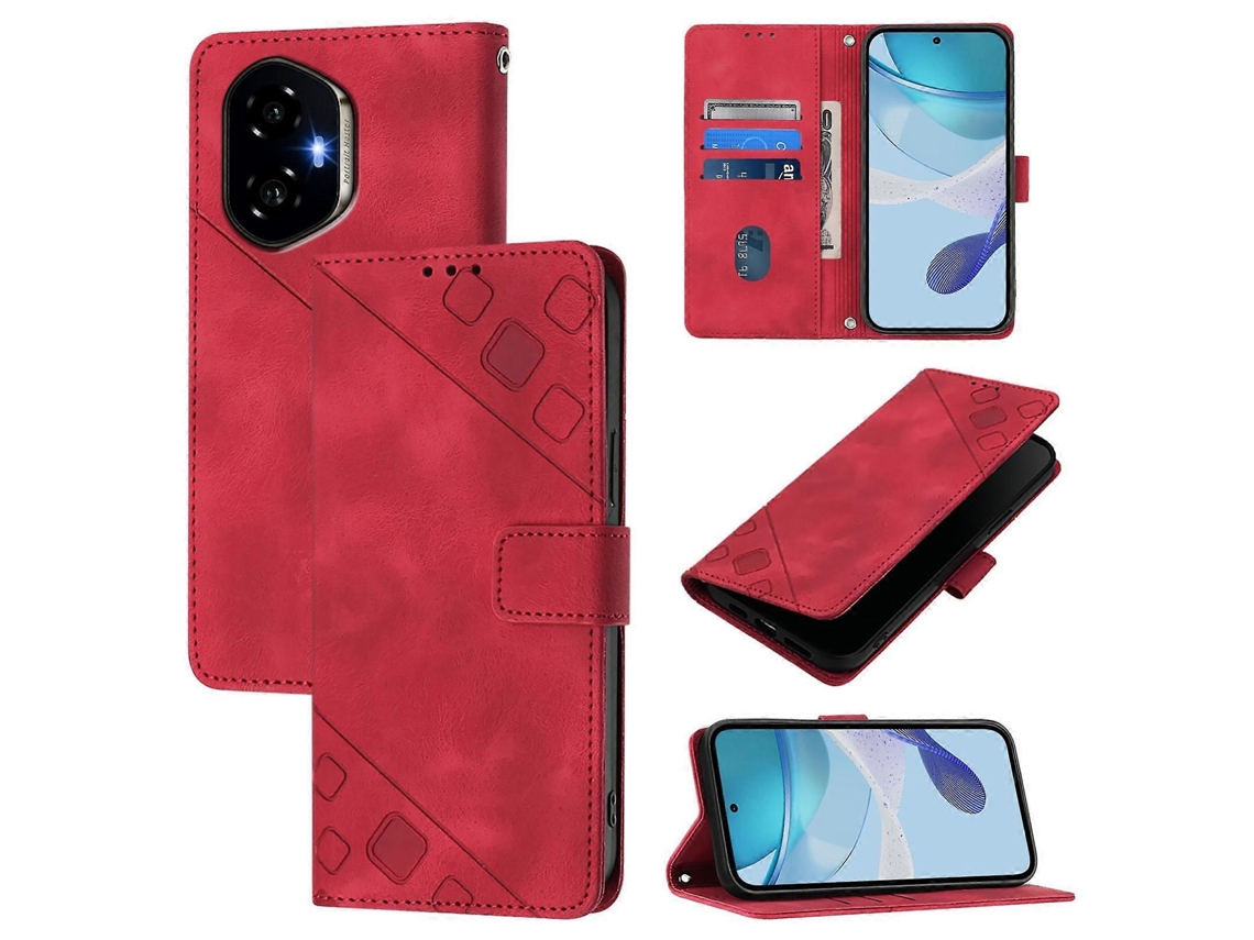 Capa De Celular Em Couro Com Relevo E Toque De Pele
