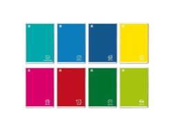 Caderno e bloco BLASETTI Colorface A4 36 folhas multicolorido