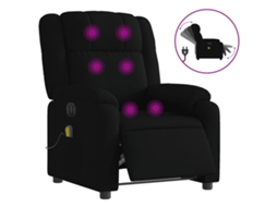Electric Massage Recliner Chair, Electric Massage Recliner Chairs Vidaxl Preto Tecido