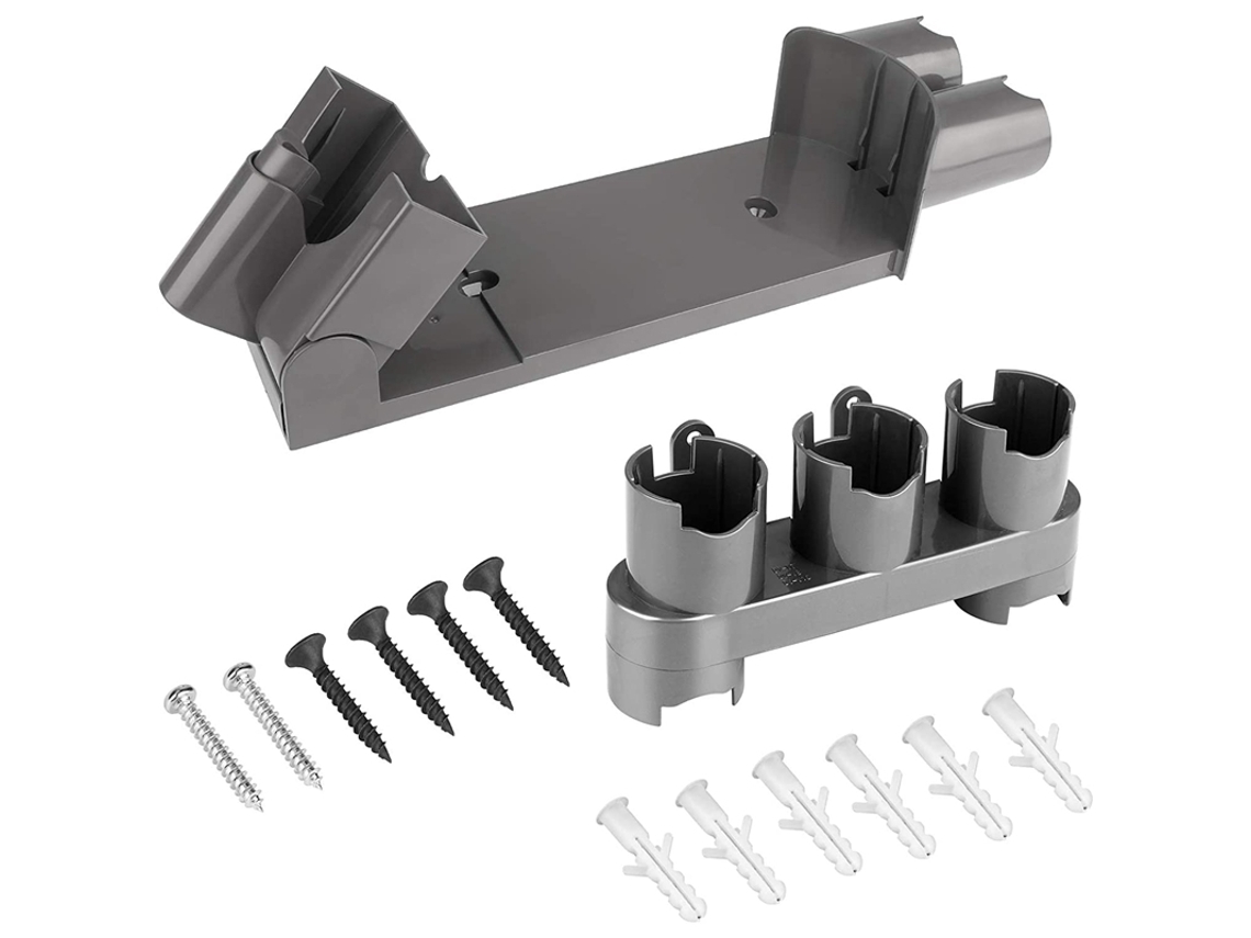 Conjunto Acessórios Rack Armazenamento Dyson V7-V8: Grande capacidade, estação encaixe.