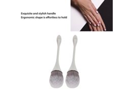 Escova De Pó De Unhas (pacote Com 2 Unidades, Prata, Cerdas Macias, Multifuncional) + Eoocoo