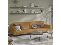 Vidaxl Sofá-cama De 2 Lugares Veludo Castanho