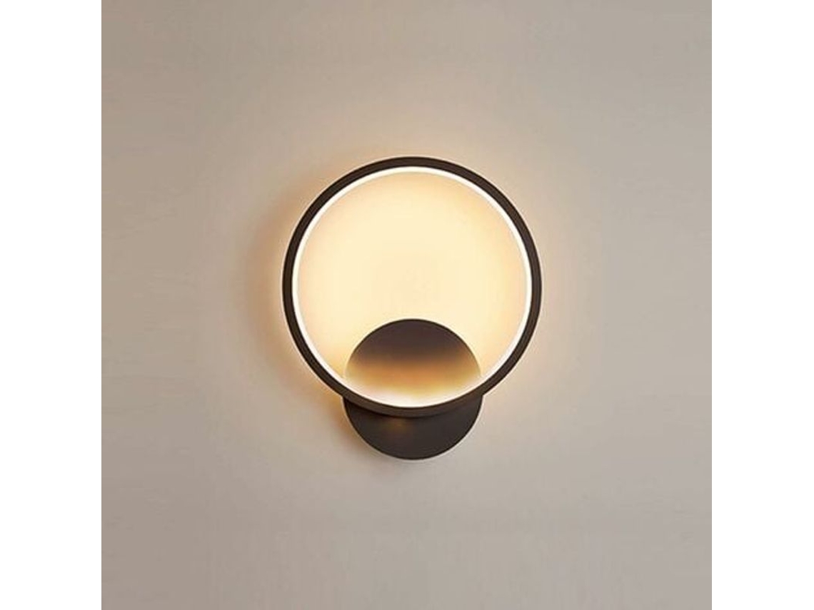 Lâmpada De Parede Led 14w Interior Preta Luz Quente 220v Moderna Quarto Sala Corredor
