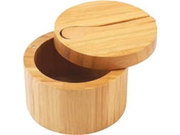 Conjunto De Presente Para Cozinha Em Madeira, Com Caixa Para Sal E Pote Para Temperos.