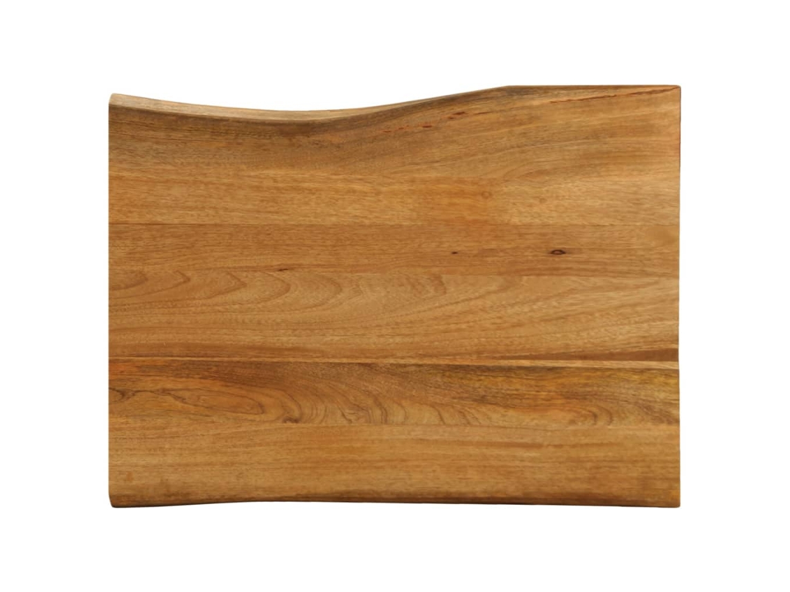 Vidaxl Tampo De Mesa C/ Borda Viva 70x60x3,8 Cm Mangueira Maciça