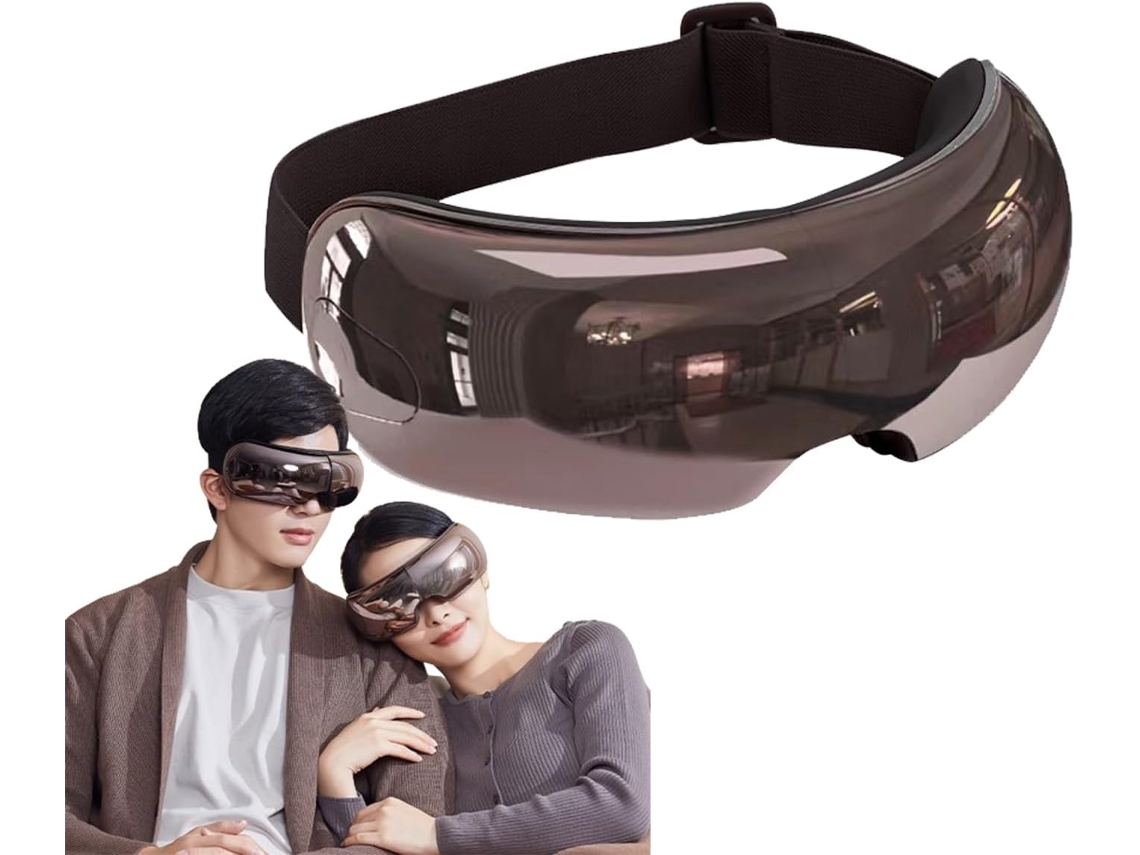 Máscara para Dormir com Aquecimento, Massageador Ocular Aquecido com Música Bluetooth, Ideal para Pais, Facial AQUAFORGE