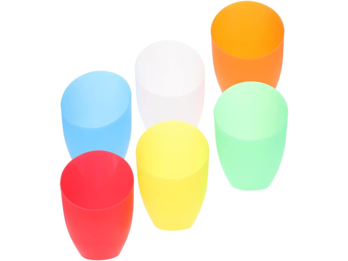 Conjunto de 6 Acessórios de Substituição Angulares em Plástico Elegante e Funcional para Candeeiros de Mesa. SFUSHOS