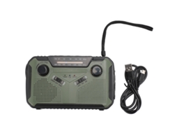 Rádio solar portátil, multibanda, carregamento de manivela, recarga de telefone | EOOCOO
