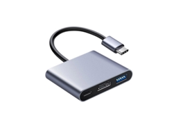 Adaptador De Câmera Usb Fêmea Otg Usb Dual 3 Em 1 Hdmi1212-y21 Branco*