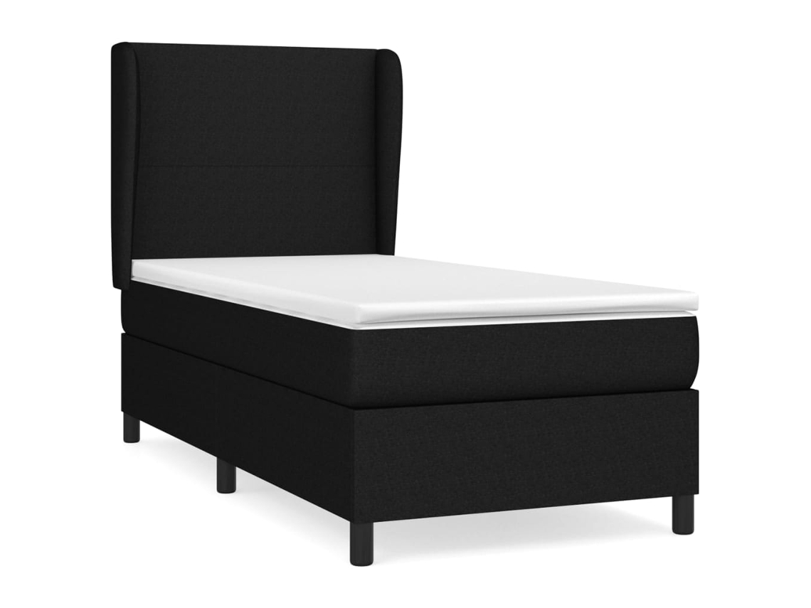 Box Spring Bed, Box Spring Beds Vidaxl Preto Tecido (90 X 190 Cm)