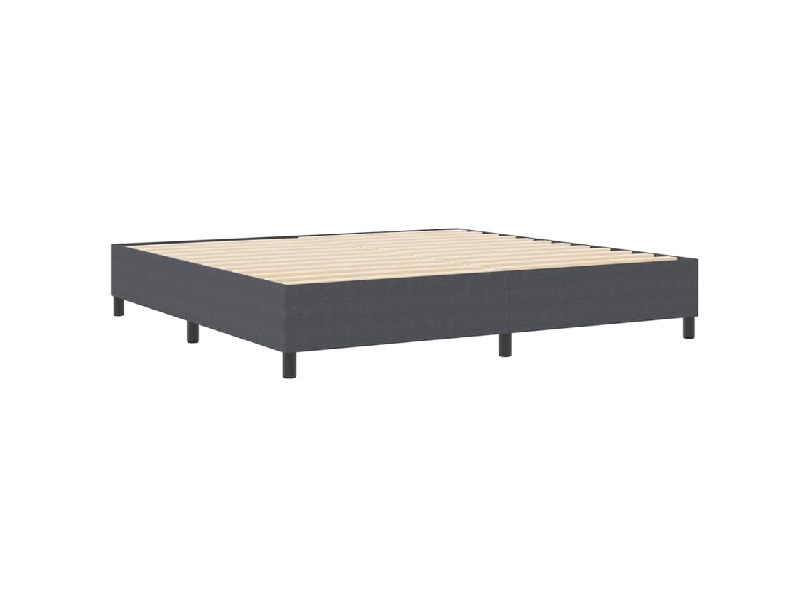 Conjunto 1 Cama De Plataforma Vidaxl Cinzento Cordão (200 X 200 Cm)