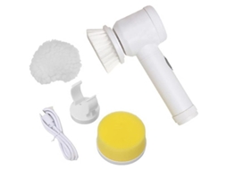 Limpiador elétrico sem fio, escova de limpeza com cabeças intercambiáveis para banheiro, cozinha, azulejos, rejunte
