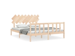 Bed Frame, Bed Frames Vidaxl Marrom Madeira De Pinho (160 X 200 Cm)