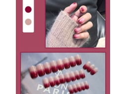 Unhas postiças finalizadas com adesivos plásticos. Use acessórios para nail art. 03