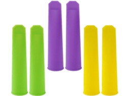 Conjunto De 6-formas Caseiras Para Sorvete Com Tampas Silicone