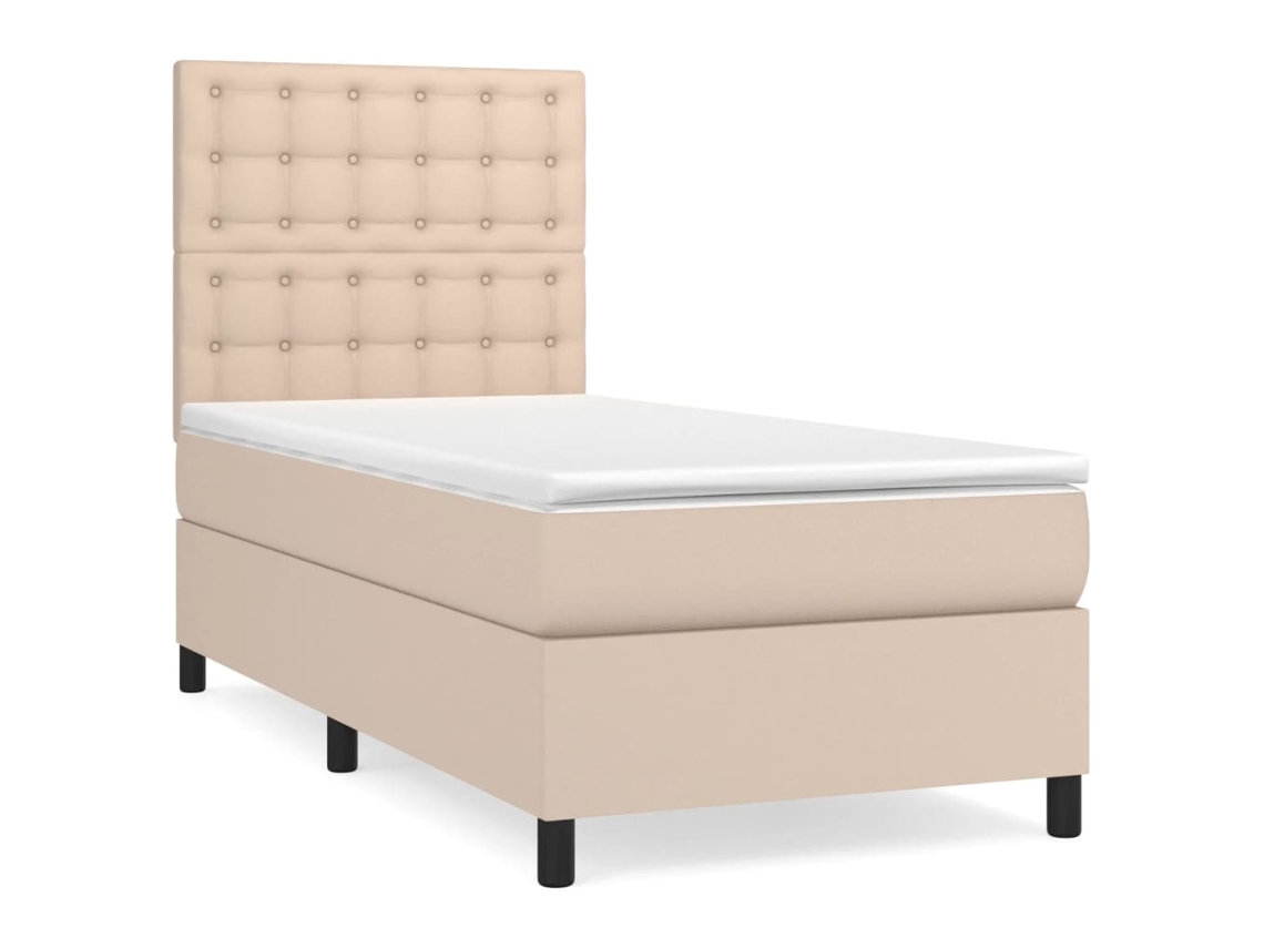 Box Spring Bed, Box Spring Beds Vidaxl Marrom Couro Artificial (90 X 200 Cm)