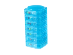 Organizador Semanal De Comprimidos Eifson 7 Dias Empilhável Desmontável Sem Bpa (azul)