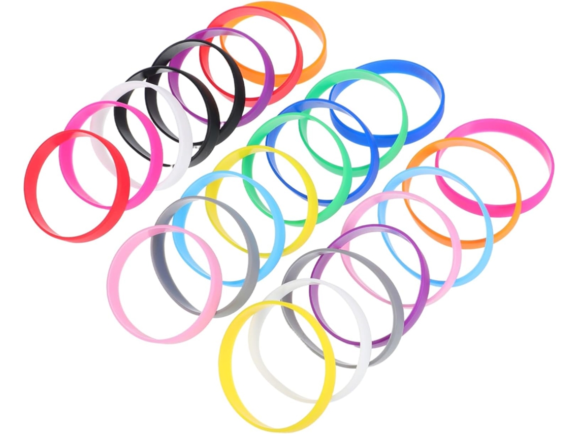 Conjunto de 24 Pulseiras de Silicone para Adolescentes e Adultos, Bad Drunk Feitas, Reutilizáveis E Fáceis De