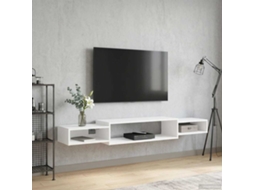 Vidaxl Armário De Tv Montado Na Parede Montagem Na Parede Branco