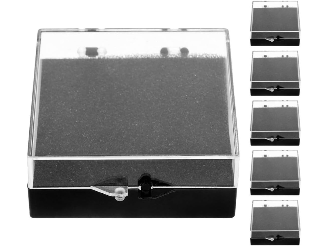 Lurelia Porta-crachá Transparente Em Plástico E Abs 6 Peças