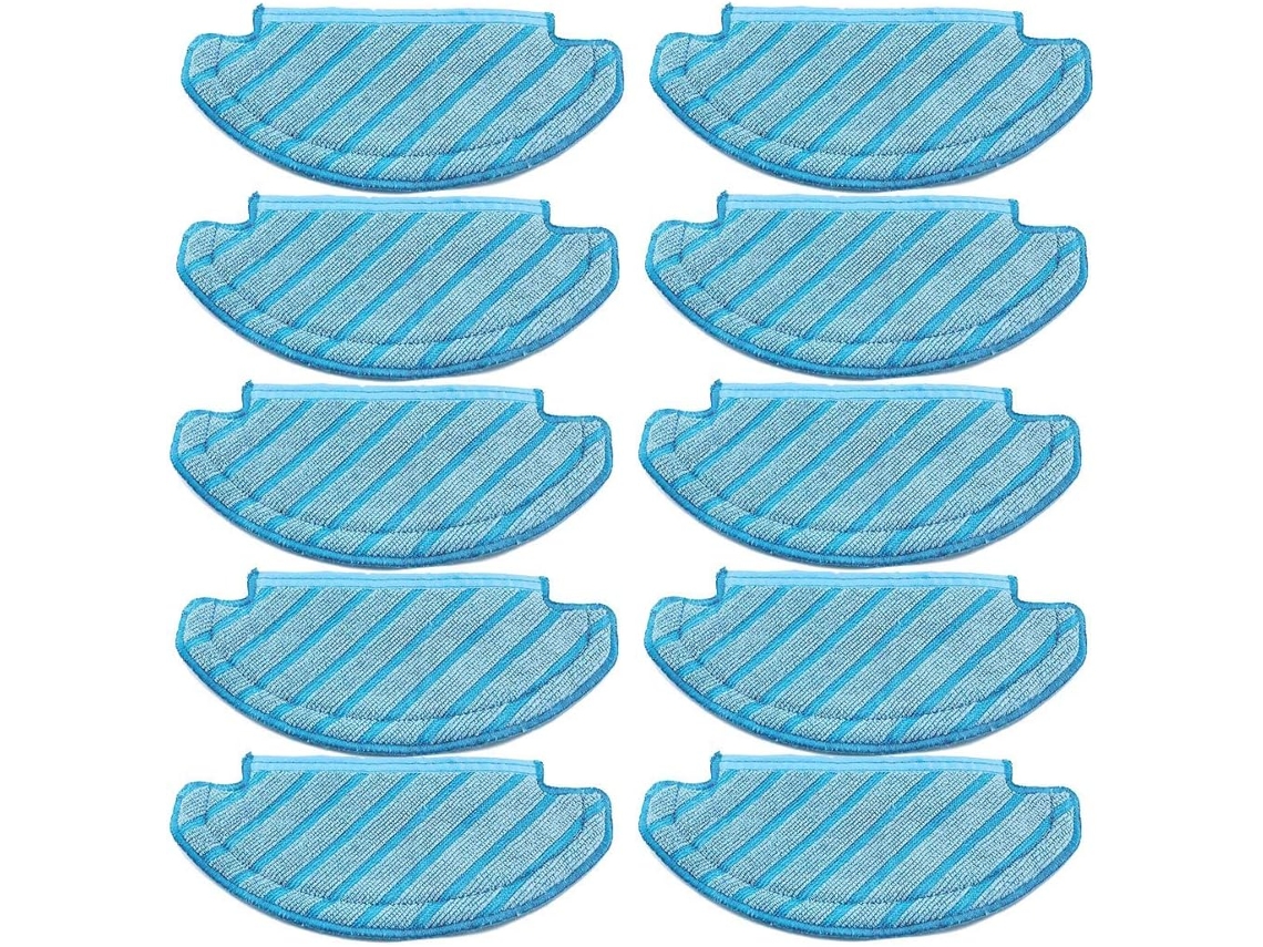 Pacote Com 10 Panos De Esfregão Para Aspirador De Pó Robô Ecovacs Deebot Ozmo T8 Aivi T8 Max E T8 Series/ T9 Series/ N8 Pro Plus/ N8 Pro