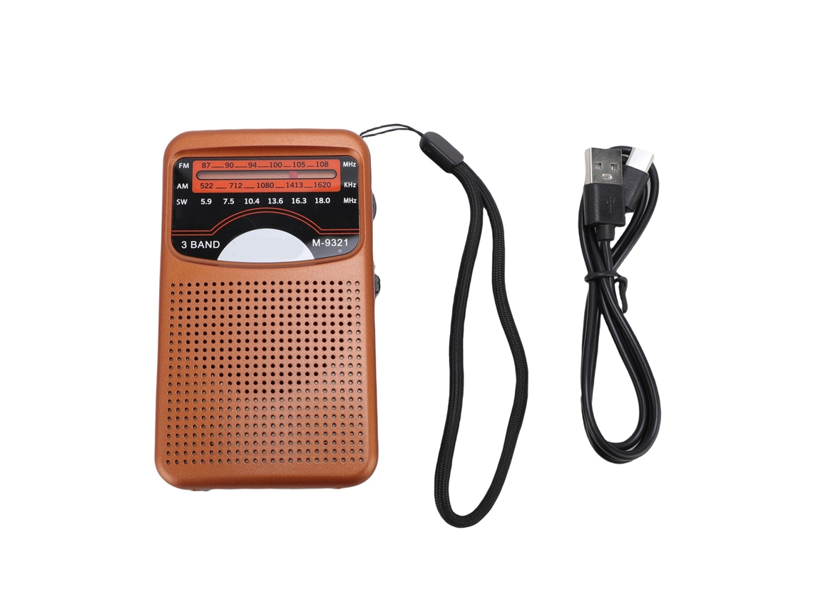 Rádio Alto falante portátil EOOCOO, multibanda, recarregável