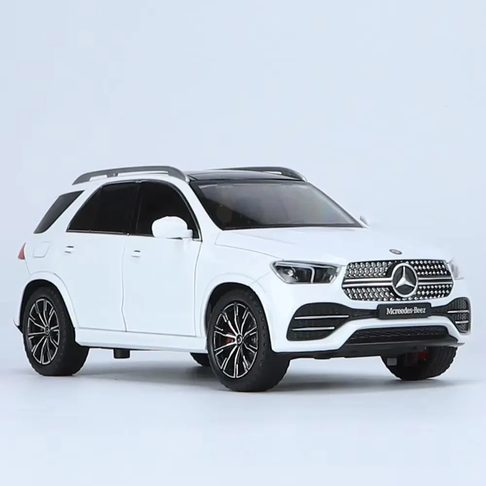 (gle350 Branco) Escala 1:24 - Miniatura De Carro - Simulação De Som E Luz