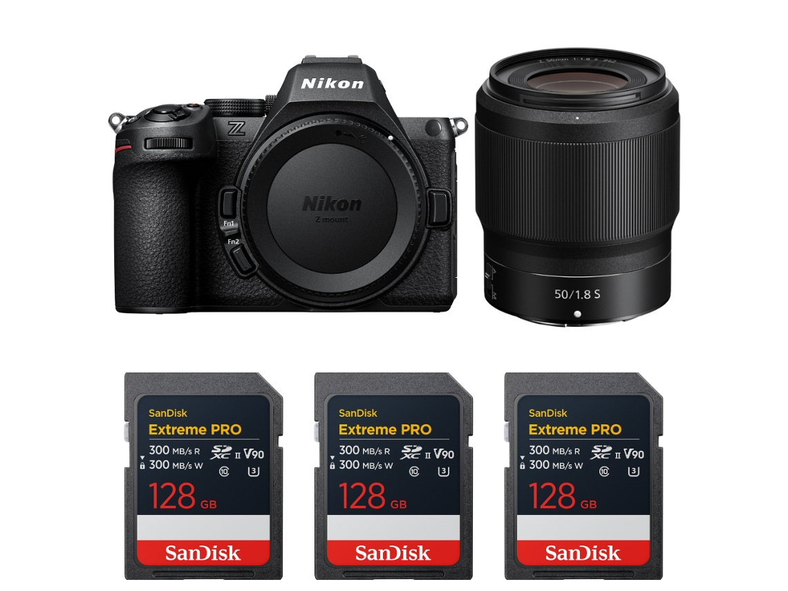Z5 Ii + 50mm F/1.8 S + 3 Sandisk 128gb Extreme Pro Uhs ii Sdxc + Ebook “20 Dicas para Fotos Que Impressionam” NIKON