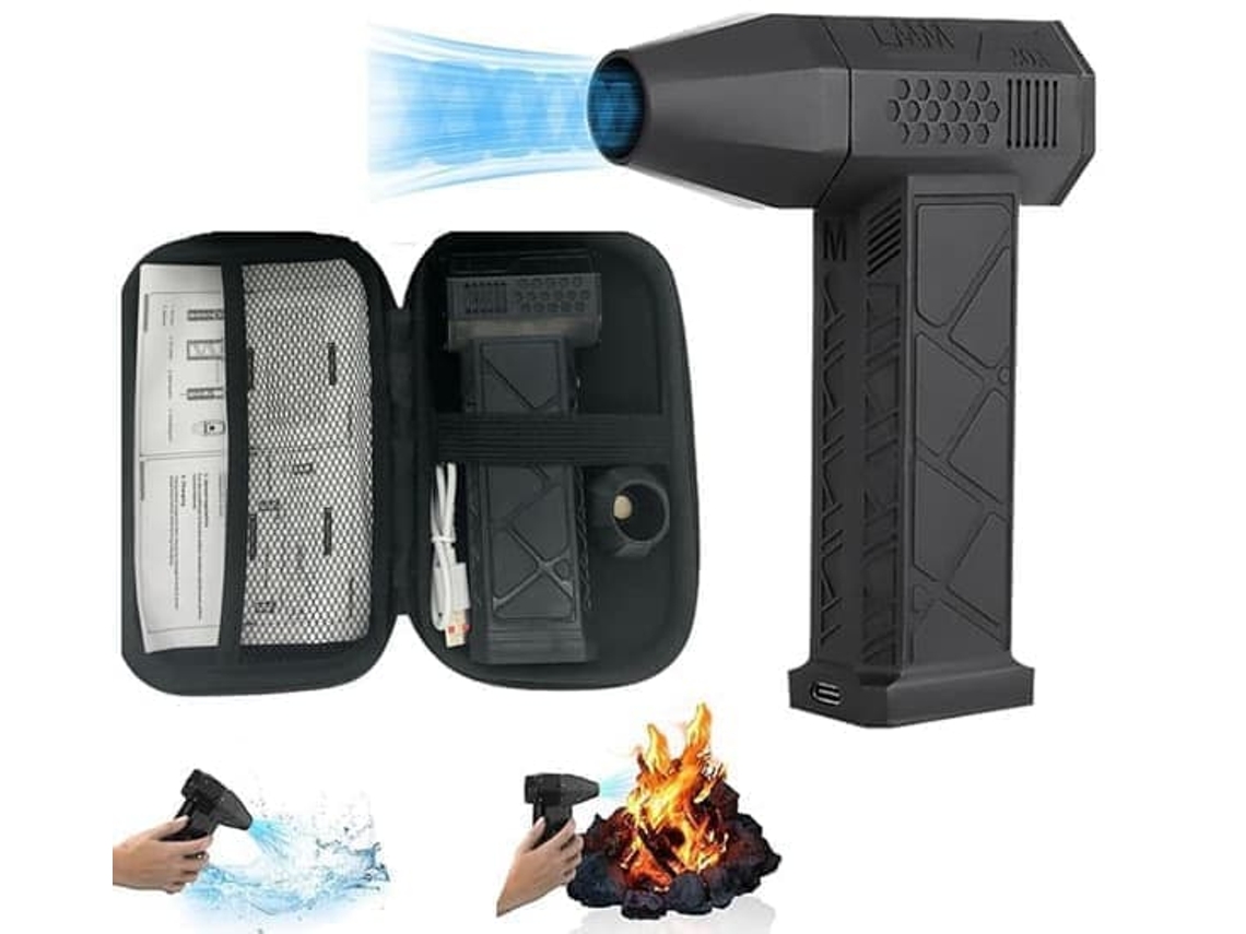 Ventilador Turbo, Mini Ventilador, Ventilador a Jato, Mini Ventilador Multifuncional, 3 Velocidades Ajustáveis​​, Preto BRILVIBERA