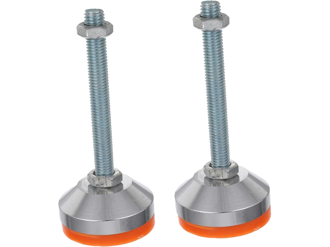 Tehaux 2 Peças Pés De Máquina Ferramenta Pesados Com Nivelamento Ajustável Para Bancada Trabalho, Uso Industrial, Base