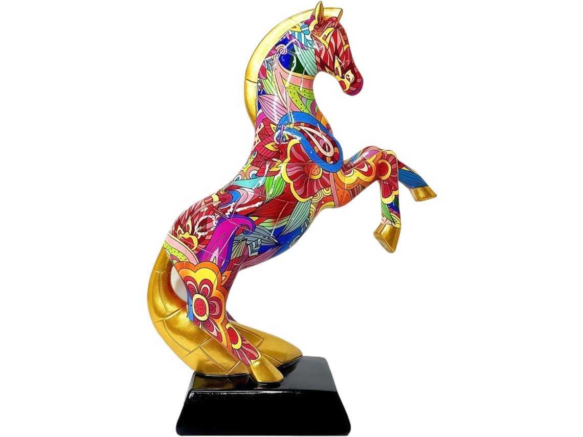 Escultura De Cavalo | Escultura Animal Em Resina, Estatueta Artística Estética De Cavalo | Para Sala Gokoco