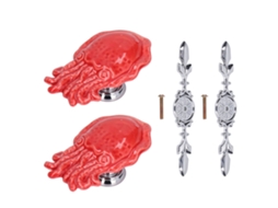 Puxadores de Gaveta Polvo Vermelho 1077d Conjunto 2