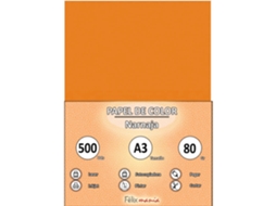 Papel 80Gr A3 Laranja 500 Folhas