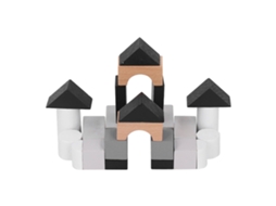 Conjunto De Blocos De Madeira Educativo Jogo De Construção Empilhamento Para Crianças 3+