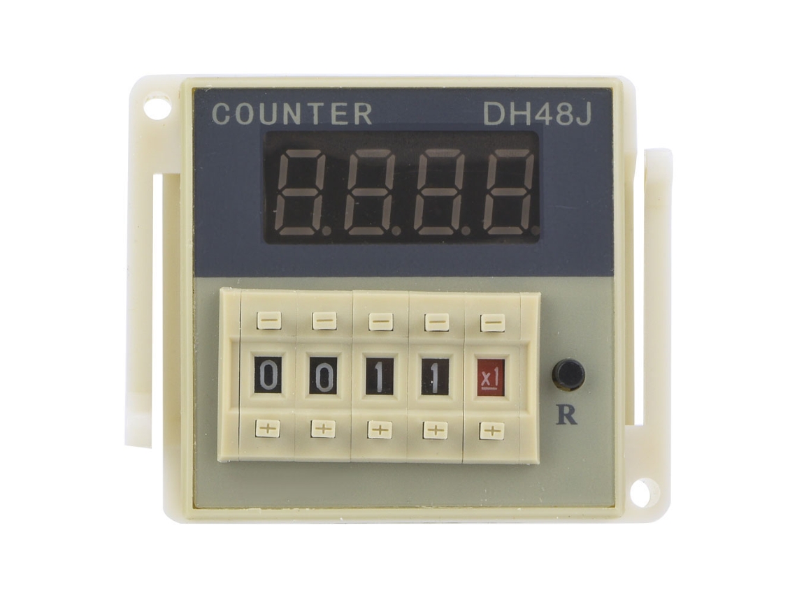 Contador digital LCD DH48J, entrada de sinal de 11 pinos, 0 999900, 110vac, com sensor