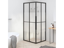Vidaxl Cabine De Duche Esg Semiopaco 90x70x180 Cm Preto