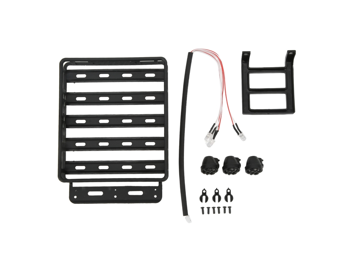 Suporte de teto com luzes LED para carro RC, universal, com rack de bagagem | S/MARCA