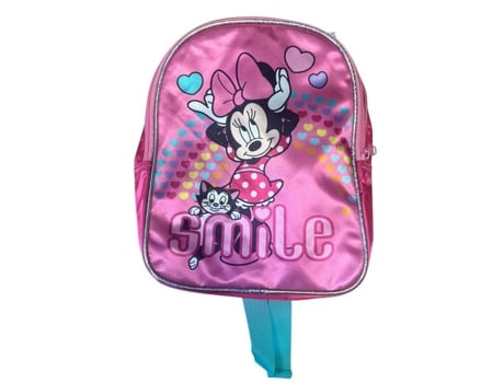 Mochila Unissexo Eurobaq Minnie Alças Ajustáveis Acabamento Roxo (25 Cm)