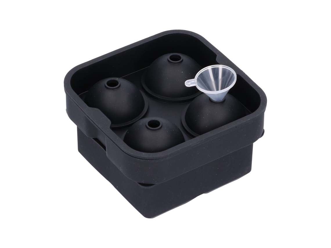 Tabuleiros De Gelo Em Silicone, 2 Peças, 4 Cavidades, Reutilizáveis, Preto