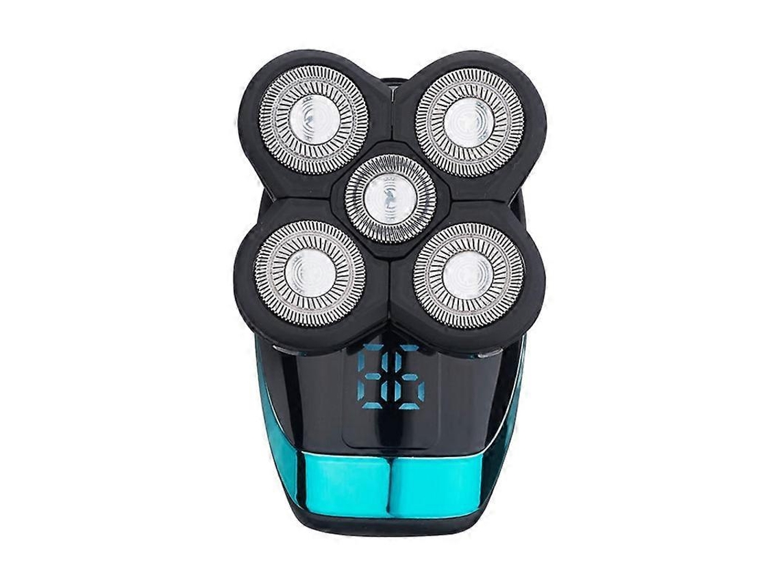 Barbeador Elétrico Recarregável Com Display Digital Inteligente, Azul