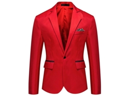CHAQUETA CASUAL MYSTDIY com Botão Solteiro e Solapa Aumentada, Estilo Jovem e Popular