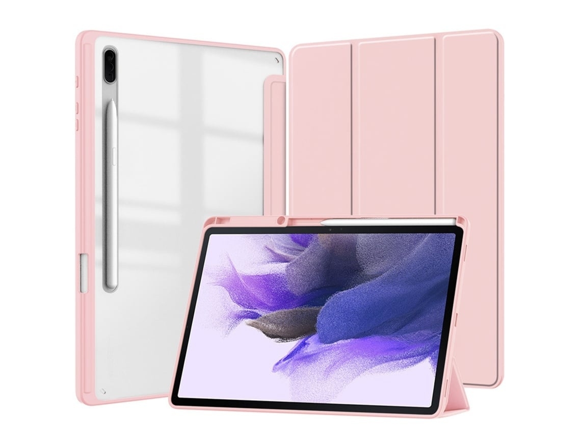 Capa Para Tablet Lurelia, Compatível Com Samsung Galaxy Tab S9/s9 Fe 2023, Transparente, Couro Sintético, Proteção Antiquedas, Acabamento Transparente