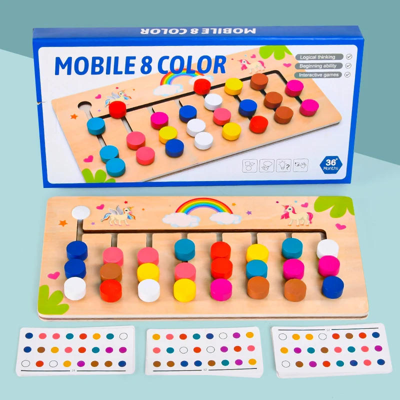 Brinquedos Educativos Montessori, Jogos De Lógica Com Quebra-cabeças De Cores E Formas.