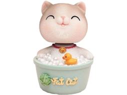 Muñeco Gatito Com Cabeça Móvel De Resina Para Decoração De Interior De Carro, Presente Criativo Com Forma Bonita