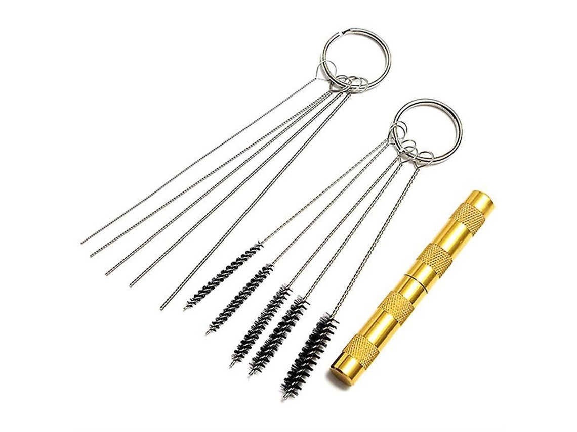 Kit De Limpeza Com Escovas E Agulhas Para Aerógrafo
