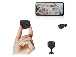 Câmera espiã oculta Bestvite 1080p com WiFi, detecção de movimento e visão noturna (preta)
