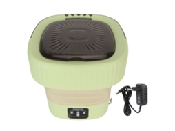 Máquina de Lavar Dobrável 10l Mini Portátil para Roupa Íntima Dormitório Viagem Verde Plugue Eu